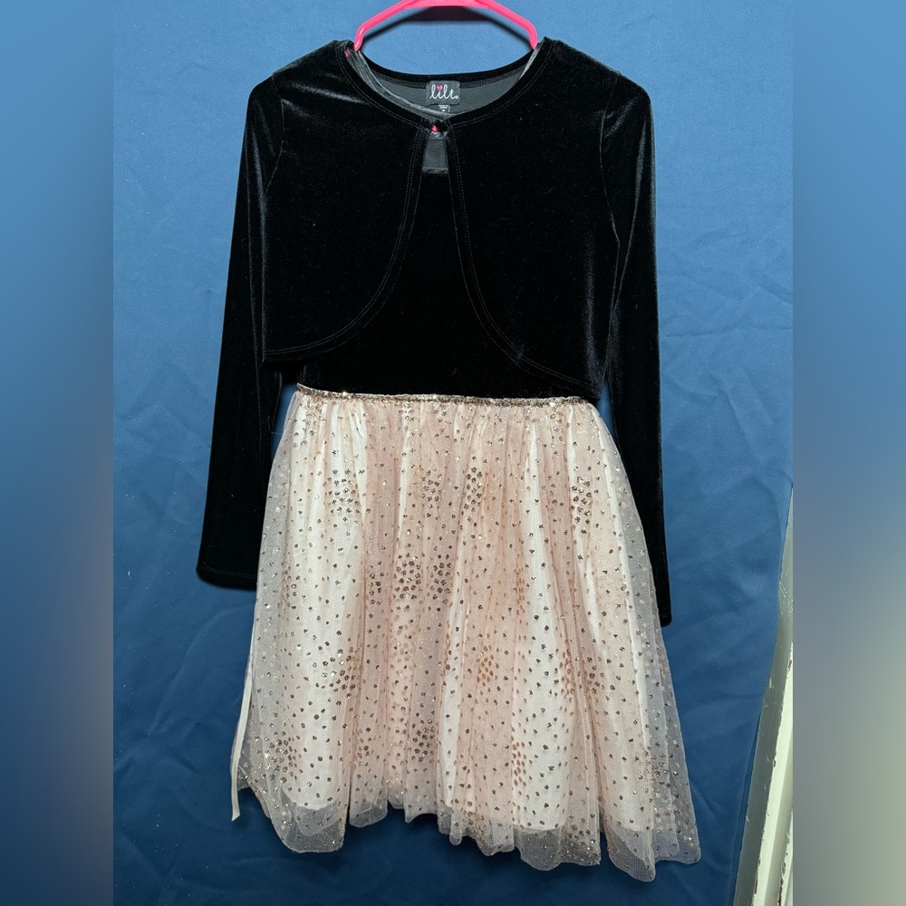 Elegant Black and Pink Kids Dress